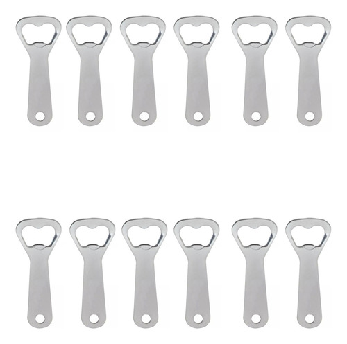 Kit 12 Abridor De Garrafa Boteco Bar Cerveja Inox Reforçado