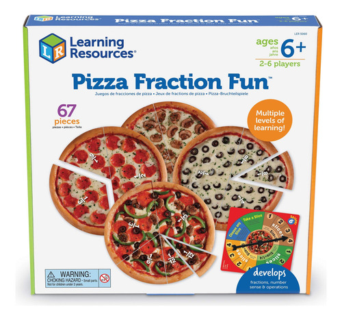 Juego Divertido De Learning Resources Pizza Fraction, 13 Fra