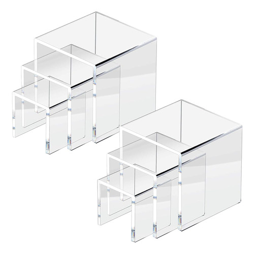 Niubee 2 Set Acrylic Risers Display Para Figuras Funko Pop, 