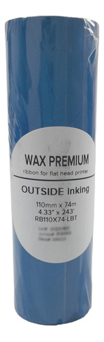 Ribbon Cera Negro P/ Impresora De Etiquetas 110 X 74 Mts Lbt