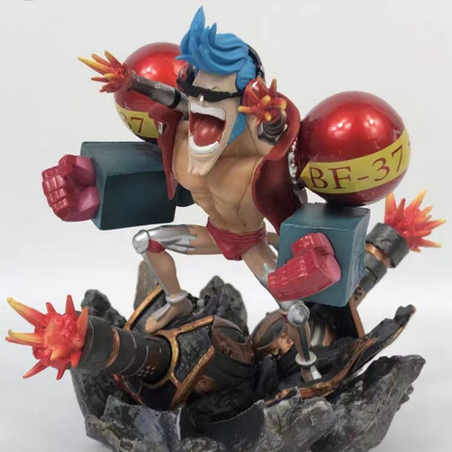 Figura Franky One Piece Anime Muñeco Sentado Pvc