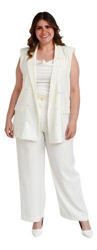 Conjunto De Vestir Roman Fashion /tallas Extras, 1030 (blanc