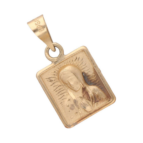 Medalla De 14k Oro Amarillo, Motivo Virgen 1.3 Gramos