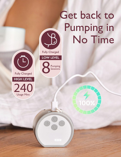 Bomba De Mama Vestível Momcozy S12 Pro Com Flange Doublefit