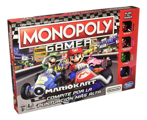 Juego de mesa Monopoly Gamer Mario Kart Hasbro E1870