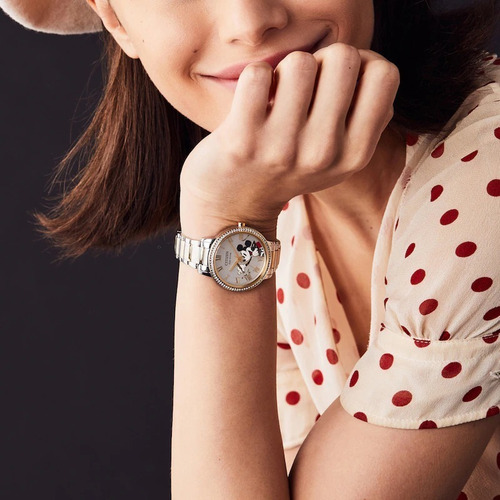 Citizen Disney Mickey Mouse Crystal Fe7044-52w .... Dcmstore Correa Plateado Bisel Plateado Fondo Blanco