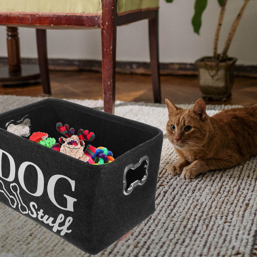 Caja De Fieltro Para Juguetes Para Perros, Cesta De Almacena