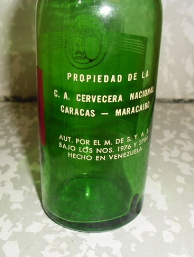 Imagen 6 de 6 de Caraquita Unica Error Impresion Botella Antigua De Coleccion