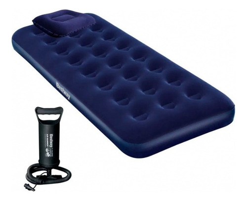 Colchón Inflable 1 Plaza + Inflador Bestway 12201