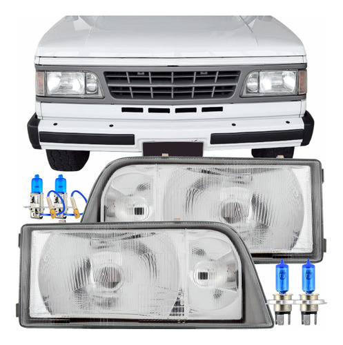 Par Farol D20 A20 C20 1993 94 A 1998 Lente Vidro + Lampadas