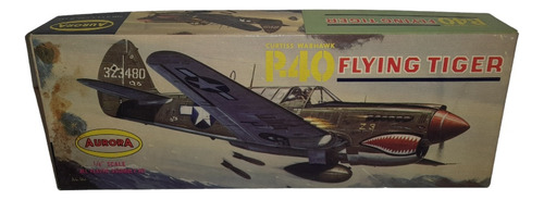 Avion P-40 Flying Tiger Kit Aurora Escala 1/4 1964 (Usado)