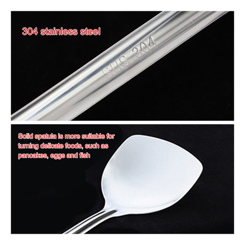 Espátula De Cocina De Acero Inoxidable Con Mango De Madera