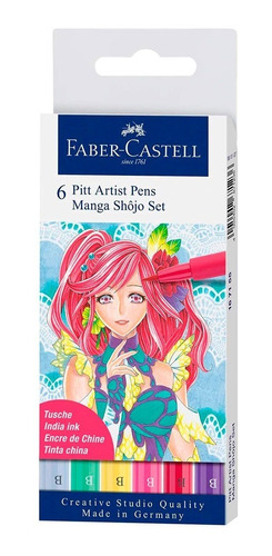 Faber-castell Pitt - Set 6 Marcadores Manga Shojo