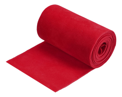 Piel Sintetica Hoja Gamuza Suave 5.25 X 0.33 Color Rojo Para