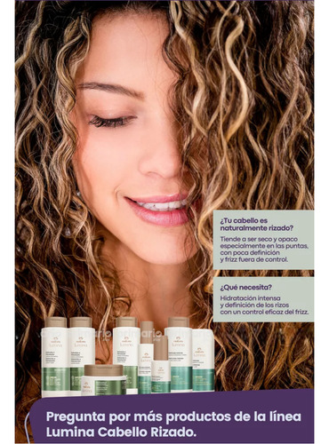 Crema Para Peinar Definicion E Hidratacion Lumina Rizos