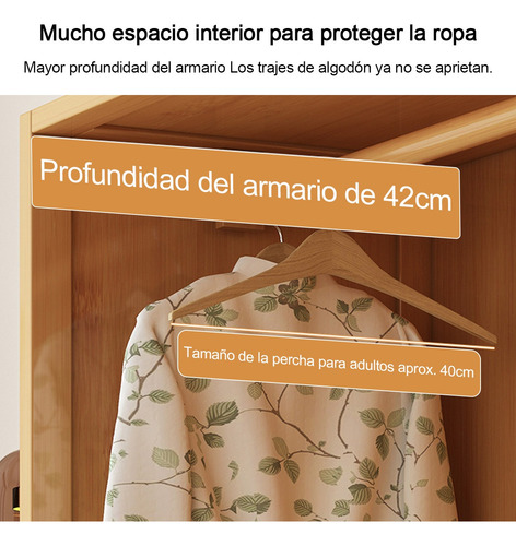 Closets Armables Madera Ropero 84*42*160 Con Gasa Blanco Amarillo