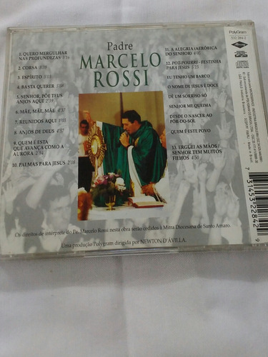 Cd Pare Marcelo Rossi Músicas Para Louvar Ao Senhor 