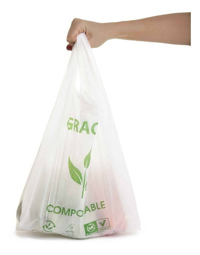Imagen 4 de 4 de Bolsa De Plástico Biodegradable Cade Bag Tipo Camiseta 500 Pzas Msi