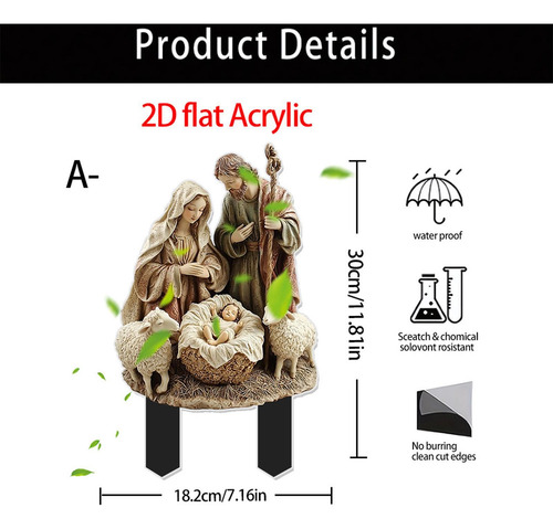 Estaca De Jardín Con Paisaje De La Sagrada Familia, 2d, Plan
