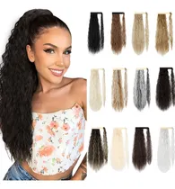 Comprar Coleta Postiza Ondular Cola Caballo Natural Extensiones 61cm