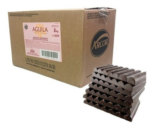 Chocolate Aguila Negro Taza Semi Amargo Barra Caja X 5 Kg