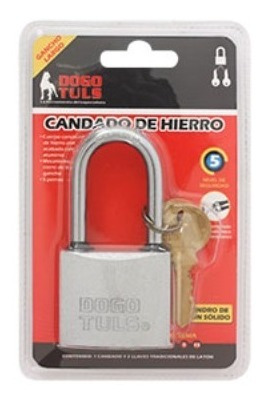 6 Candados De Hierro Gancho Largo 38mm
