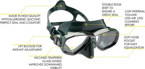 Visor Cressi Modelo Perla Color Verde - Pvr
