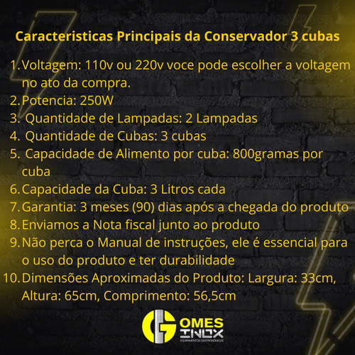 Aquecedor De Batata, Polenta, Salgados Com Duas Lâmpadas
