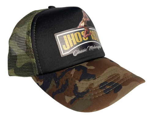 Gorra Trucker Pin-up Classic Negra/militar | Jhos 1971