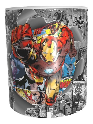 Imagen 1 de 4 de Taza Comics Coleccionable Iron Man Tony Strak Vengadores #07
