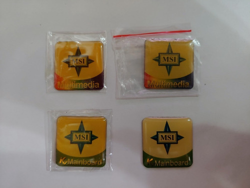 Logo Sticker Msi Silicona Original Autoadhesivo Gabinete Pc