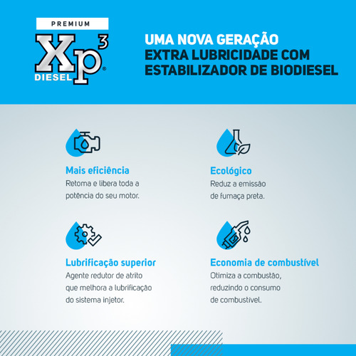 Kit 6 Aditivo Xp3 Premium Extra Potência Diesel 25ml