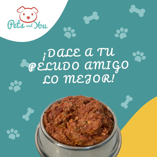 Alimento Barf Para Perros Premium Pollo Papa 7kg