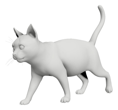 Maniquí Modelo Gato Largo 30cm P/ Pintar Ayrax