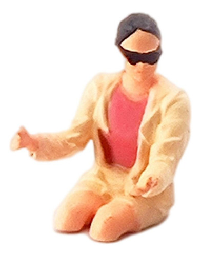 Figura Pintada A Escala 1/64 En Gafas Mujer Amarillo