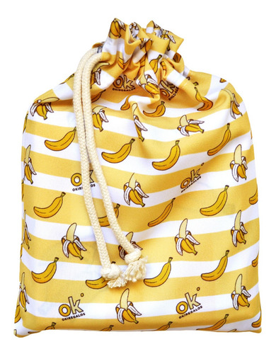 Imagen 3 de 7 de Lona Playera Lona Picnic Con Bolsa 140x140 Banana Just Smile