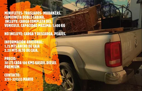 Servicio De Flete. Camioneta Doble Cabina