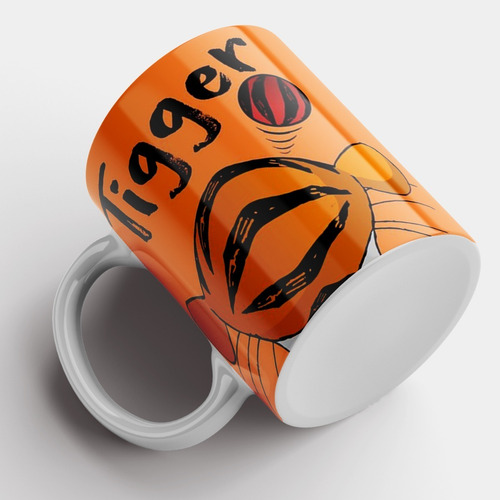 Taza Aaa De Tigger - Winnie Pooh Alta Calidad Blanco