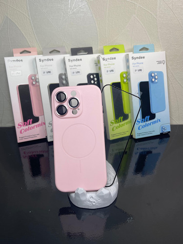 Colores Varios Tpu Con Tecnologia Magsafe, Incluye Mica 9d Rosa Claro Ip16e