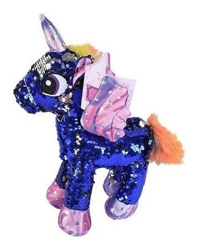 Peluche Unicornio Lentejuelas 30 Cm El Duende Azul Jeg 7651