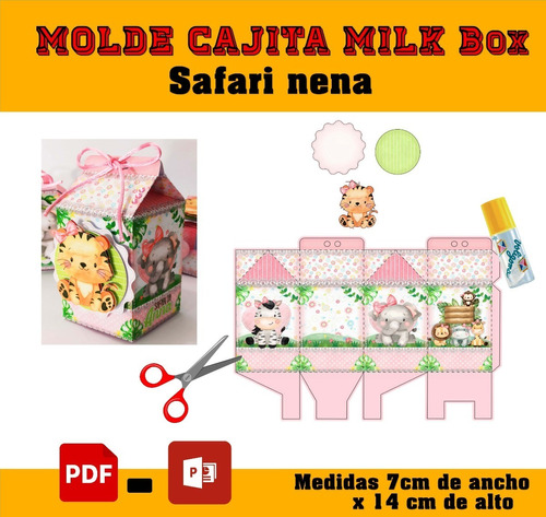 Kit Imprimible Molde Milk Voz Safari Nena