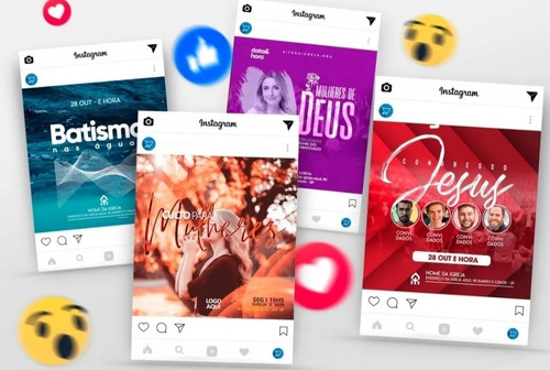 Imagem 3 de 7 de Pack Gospel + De 1000 Psd + Brinde Pack Canva Completo