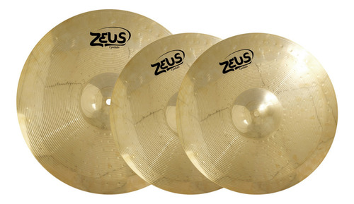 Kit Pratos Bateria Zeus Beginner Set A Hihat 13' Cr 16'