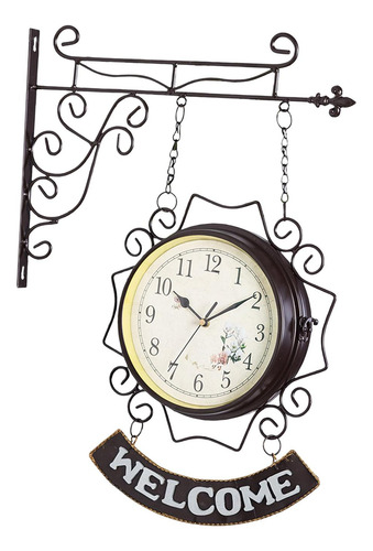 Reloj De Pared Nórdico De Doble Cara, Creativo, Café