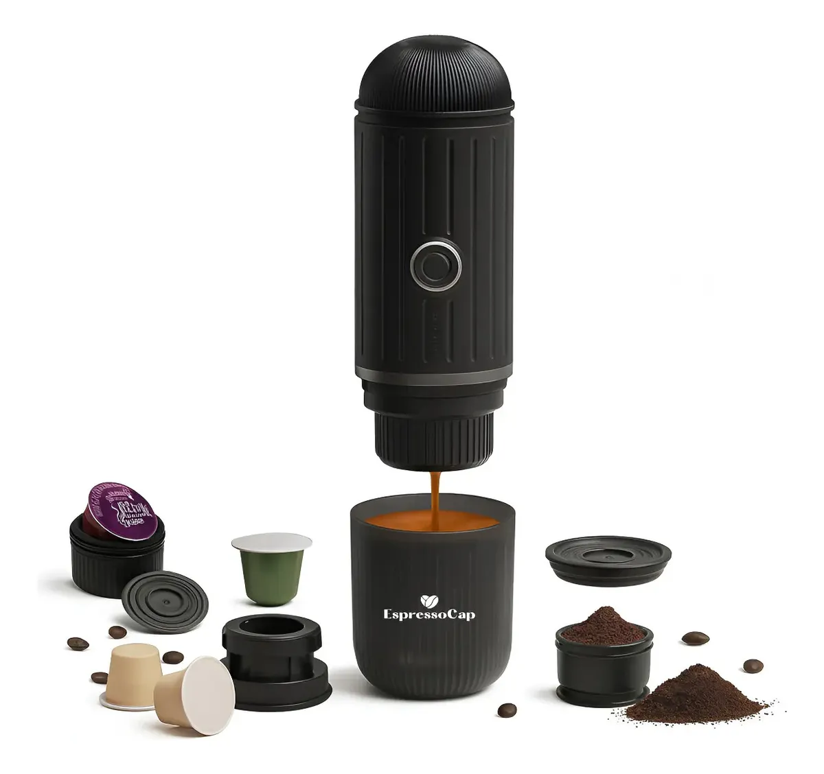 Maquina Café Espresso Cafeteira 3-1 Portátil Automática Usb Preto
