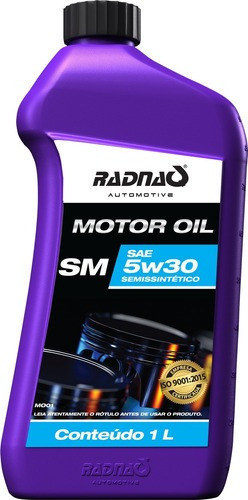 Óleo Motor Radnaq Sae 5w30 Api Sn Sintetico 1 Litro