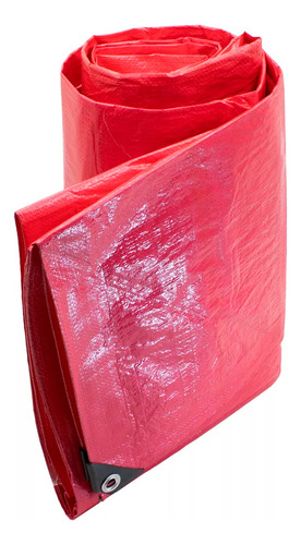 Lona Roja De Polietileno Impermeable 90 Gr 4x6 M