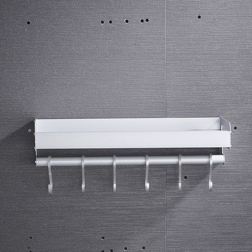 Repisa Con Ganchos De Almacenamiento Uso En Baño Y Cocina