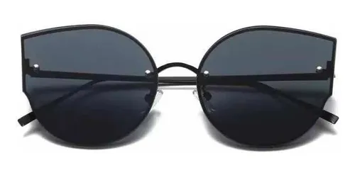 Gafas Ojo Gato Mujer Metal Negro Verano