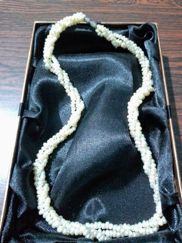 Collar De Perlas Cultivadas 3 Hileras